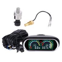 12v/24v universalus sunkvežimių automobilių alyvos slėgio matuoklis + temperatūros 10 mm 1/8 NPT jutiklis