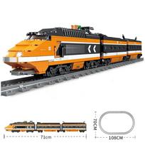 KAZI 98223 1260 vnt Technic baterijomis maitinami elektriniai dangaus greitaeigiai traukiniai Horizon Express statybiniai blokeliai žaislai vaikams