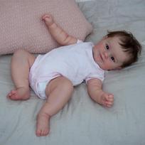 NPK 50 cm Reborn Baby, bamblys, labai minkšto audinio lėlė, prikimštas žaislas, tikroviškas, tikras minkštas prisilietimas 50cm