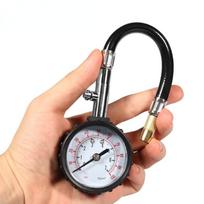 Ilgo vamzdžio padangų slėgio matuoklis 0-100Psi Didelio tikslumo padangų oro slėgio testeris, skirtas automobilių motociklams, universalus juoda