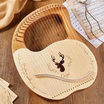 19 stygų medinės eglės lyra arfa styginis muzikos instrumentas