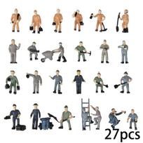 27vnt./rinkinys Modelis Traukinys Geležinkelio darbuotojas Žmonės Figūros Diorama Išdėstymas 1 skalė:87