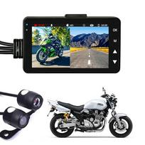 Motociklo kameros DVR variklis KY-MT18 Dash Cam Special Dviejų takelių priekinis galinis įrašymo įrenginys naktinio matymo G jutiklis Motociklo juodoji dėžė