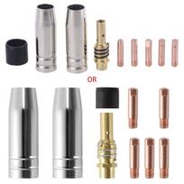 9 vnt./komplektas 15Ak Mig/Mag suvirinimo purkštukų kontaktiniai antgaliai 0,8X25Mm M6 dujų jungtis