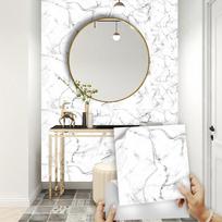 10/15 cm balto marmuro plytelių lipdukas Virtuvės Backsplash spintelės namų dekoras Lipnūs vandeniui atsparūs meniniai sienų lipdukai 10cmX10cmX10pcs