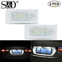 2vnt Automobilių Canbus LED numerio ženklo lemputė BMW E46 2D M3 1998-2003 OBC be klaidų 18SMD automatinė lemputė 6500K Xenon White
