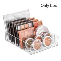 7 Grid Storage Box Skaidrus plastikinis makiažo kosmetikos stovo laikiklis lūpų dažų organizatorius beige