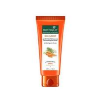 Losjonas nuo saulės su morkų 40+ SPF (50 ml), Bio Carrot 40+ SPF UVA/UVB itin raminantis veido losjonas, Biotique 7.1