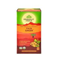 Arbata su Tulsi ir imbieru (25 pak., 1,74 g), Tulsi imbiero arbata, ekologiška Indija