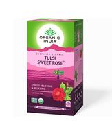 Arbata su Tulsi ir Rose (25 pak., 1,6 g), „Tulsi Sweet Rose“, ekologiška Indija