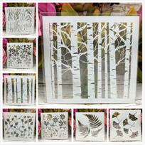8 vnt. / rinkinys 13 cm medžio lapų Gingko „pasidaryk pats“ sluoksniavimo trafaretai, tapybos iškarpų albumas, spalvinimas, reljefinis albumas, dekoratyvinis šablonas balta