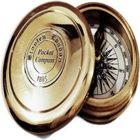 Nesenstanti elegancija žalvarinis vintažinis kišeninis kompasas. Apkabinkite nostalgišką jūrinio žavesio dovaną jam