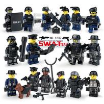 1632 Karo policijos skraidantis tigras Specialioji policija 16 minifigūrėlių, vaikų surinkimo blokelių žaislai
