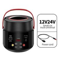 Elektrinė mini ryžių viryklė MultiCooker Nešiojama automobilinė ryžių viryklė 12V 24V Automobilių ir sunkvežimių virimo mašina anglų kalba