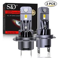 2vnt H7 LED galinga priekinių žibintų lemputė mini belaidė 40000LM 6500K CSP, skirta automobilio priekiniams žibintams auto diodų lempoms H7 turbo LED automobiliui 12V