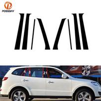 Automobilio lango statramsčio stulpeliai durų apdailos dangtelio lipdukai, skirti Inokom Santa Fe 2007 2008 2009 2010 2011 2012 Eksterjero priedai
