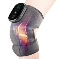 Elektrinis kelio masažuoklis šildantis vibruojantis masažuoklis kelio masažo pagalvėlės alkūnės įtvaras artritui, sąnarių skausmui malšinti pilka spalva