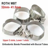 5 maišeliai(20 vnt., 4 vnt. maišelyje) Dantų ortodontinės plokštelės su privirintu burnos vamzdeliu ROTH/MBT 022 32mm- 41.5mm 5 packs(20pcs) MBT 32mm gray