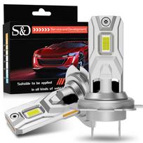 2 vnt H7 LED priekinių žibintų lemputė mini belaidė 100 W 30000LM 6500K CSP, skirta automobilio priekinių žibintų automatiniams prijungimo ir paleidimo lempoms H7 turbo LED 12 V automobiliui