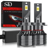 2vnt 60000LM Galingas automobilis H4 H7 Led priekinis žibintas 6000K HB3 HB4 9005 9006 H1 H11 H8 9004 9007 9008 H13 9012 Hir2 lemputės CSP 3570 lustai rūko žibintas 60W H1