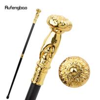 Auksinė rankena gėlė, prabangi madinga vaikštynės vakarėliui. Dekoratyvinė lazda Elegantiška vaikščiojimo lazda „Crosier Knob“ 93 cm geltona