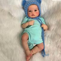 19 colių naujagimio lėlė Kūdikių lėlė, rankų darbo, tikroviška Reborn Loulou Awake, švelniai prisilietusi miela lėlė su 3D nudažytomis odos matomomis venomis