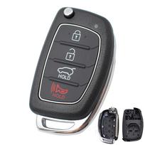 Automobilio nuotolinio rakto korpuso dėklas, skirtas Hyundai Santa Fe Sonata Tucson I40 Ix45 pakaitinis dėklas, 4 mygtukas su nenupjautu peiliuku 2013–2019 m.