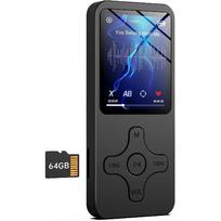 64GB MP3 grotuvas su „Bluetooth“, nešiojamas „HiFi Lossless Sound“, muzikos mp3 mp4 grotuvas vaikams su garsiakalbiu FM radijo įrašymas nuotraukų vaizdo įrašų el. knyga