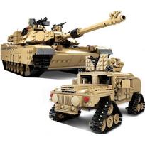 Kazi 10000 Century Military M1 A2 tanko patrankos deformacija automobilis pasidaryk pats bakas statybiniai blokai žaislai chil