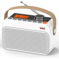 AM FM nešiojamas radijas su Bluetooth, trumpųjų bangų tranzistorinis radijas su geriausiu priėmimu, skaitmeninis LED ekranas, įkraunama baterija, baltas triukšmas, žadintuvas