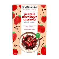 Baltymininė granola su braškėmis, be glitimo | The Beginnings (200 g)