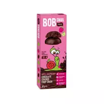 Obuolių-aviečių užkandis aplietas belgišku šokoladu, be glitimo | Bob Snail (30 g)