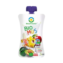 Ekologiška slyvų, bananų ir obuolių tyrelė | Bio Food (90 g)