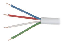Signalizacijos kabelis 4x0,22mm baltas, 100m