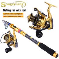Sougayilang meškerės ir spiningo ritės kombinacijos, skirtos žvejybai jūros valtimi gėlame vandenyje 1.8m Rod&Reel 2000