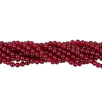 8 mm natūralaus glotnaus rubino raudonojo nefrito brangakmenio apvali palaidi karoliukai, 15 colių „pasidaryk pats“ 8mm rubino raudonumo spalva