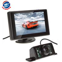 Automobilio CCD vaizdo 7LED automatinis parkavimosi monitorius 4,3 colio automobilio veidrodinis monitorius su galinio vaizdo kamera