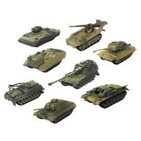 8 dalių 4D modernaus tanko modelis 1:72 Heavy Sand Table Wargame žaidimas 9-11cm
