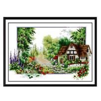 Namelio sodo štampuotas kryžminio dygsnio rinkinys „pasidaryk pats“ rankų darbo rankdarbiai 14CT 50x33cm 50x33cm įvairiaspalvis