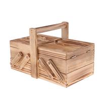 Senovinis konsolinis dėklas, medinė siuvimo dėžutė Shabby Chic papuošalų laikiklis as described