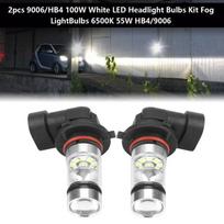 2vnt 9006/HB4 100W baltas LED didelio ryškumo priekinių žibintų lempučių rinkinys rūko žibinto automobilio vairavimo žibintas