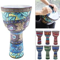 8 colių afrikietiškas Djembe vaikų rankinis būgnas, spalvotas audinys, ABS statinė PVC odos muzikos instrumentas