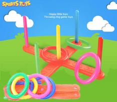 Lankas žiedas Plastikiniai žiedai Toss Quoits Garden Game Baseino žaislas lauko pramogų rinkinys