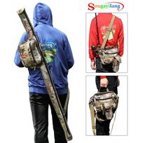 Daugiafunkcinis žūklės krepšys, nešiojamas 130 cm žūklės reikmenų rites camouflage bag