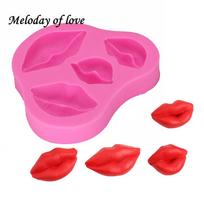 Silikono formos Sexy Lips Fondant Formelės Tortų dekoravimo įrankiai Šokolado formelės Virtuvės dalykėliai rožinė