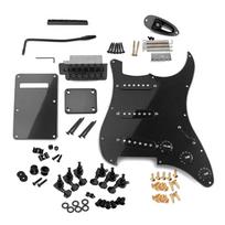 „ST Style“ elektrinės gitaros visas komplektas „pasidaryk pats“ priedų rinkinys, įskaitant iš anksto prijungtus „Pickguard Bridge SSS“ pikapus