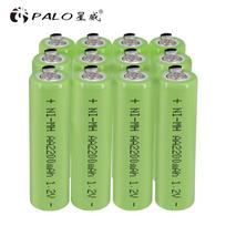 12 vnt AA įkraunamas akumuliatorius AA NiMH 1.2V 2200mAh Ni-MH 2A iš anksto įkrautos baterijos įkraunamos baterijos žalia