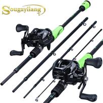 Meškerės ritė Kelioninė meškerė 13BB Baitcasting žvejybos ritė Sūrio vandens gėlavandenių ešerių žvejyba 2.1M Rod&Reel Left Hand