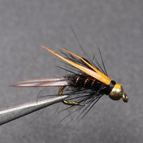 10 vnt. Nr. 12 Žalvaris Auksagalvis upėtakis Grayling Žvejybos musės šlapios musės karoliukas Galva Pašėlusi juoda psichoprincas nimfa 10pcs/lot