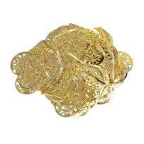 50x filigranas tuščiaviduris meilės širdies žavesio pakabukas „pasidaryk pats“ papuošalų radiniai, auksiniai 41x38mm auksinė